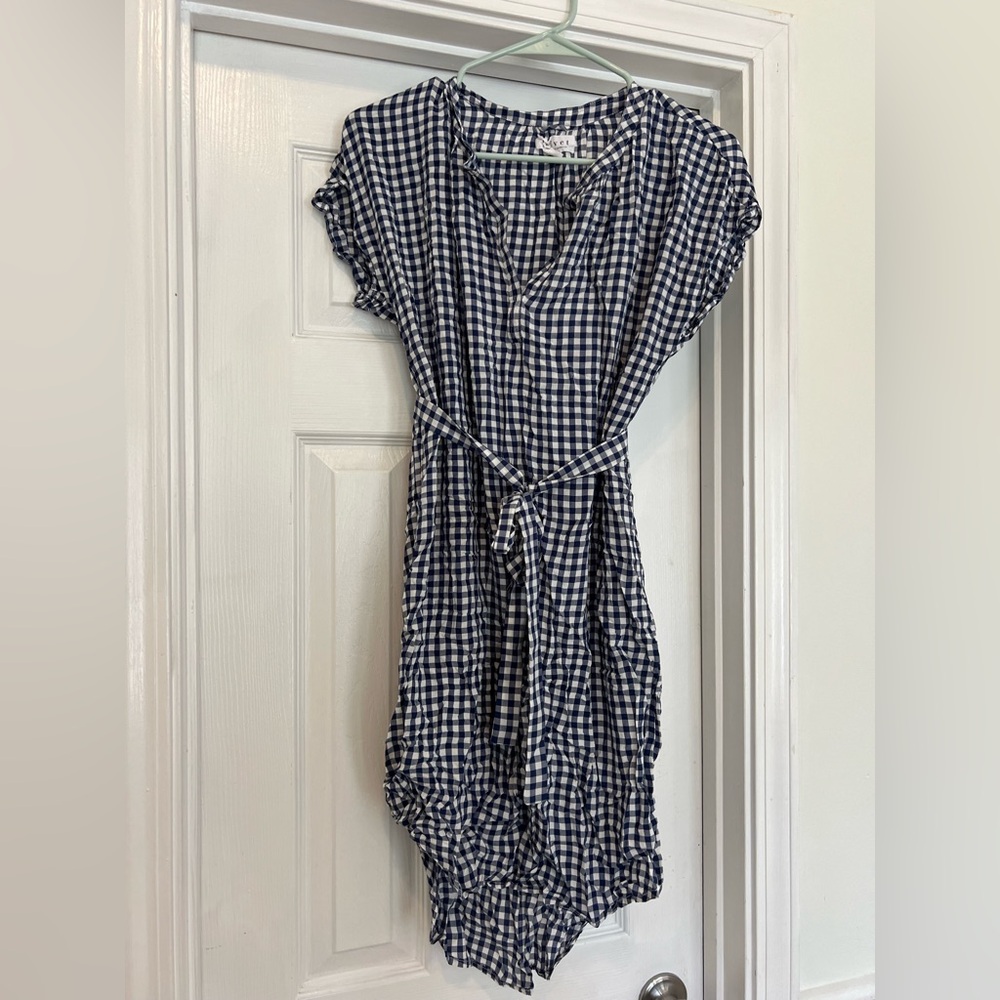 Blue and white Gingham dress